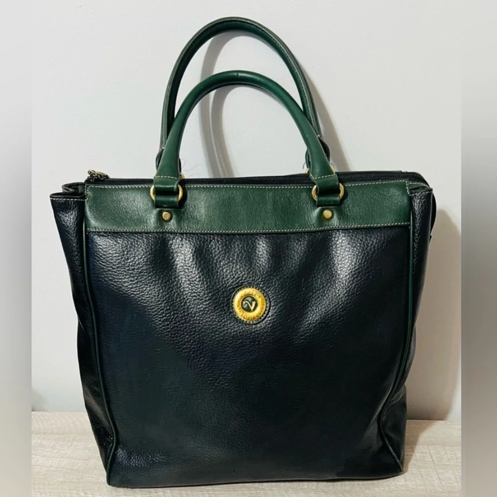 Vintage Rudolph Valentino Black Leather Bag - Picture 2 of 12
